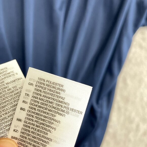 NEW Adidas Men's Golf Polo Shirt XXL Blue Striped Performance Short Sleeve - Picture 5 of 7